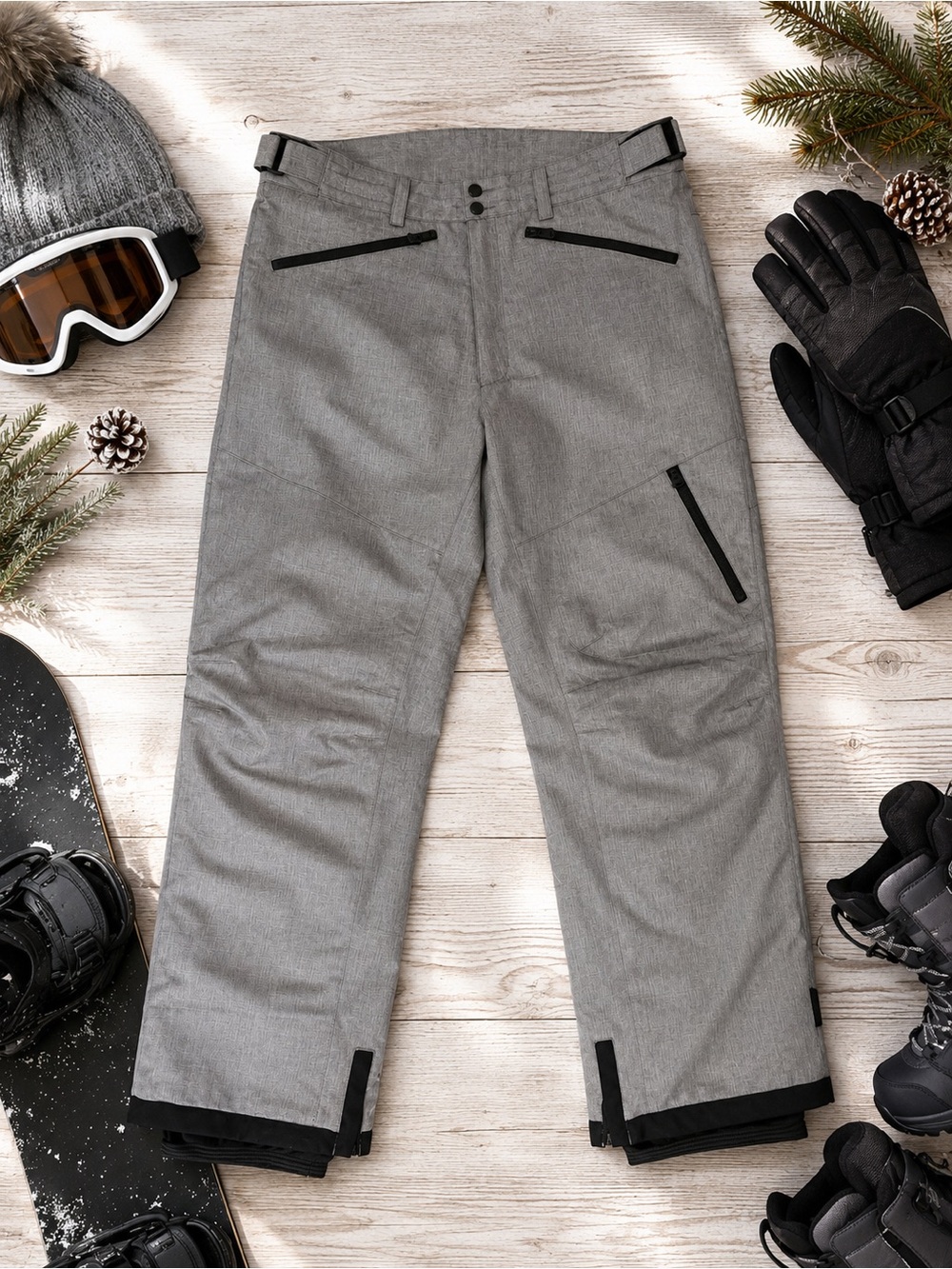 Body Glove Gray Insulated Ski Snowboard Pants Men’s XL Winter Snow Pants